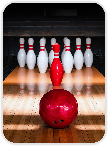 BOWLING RED PIN
